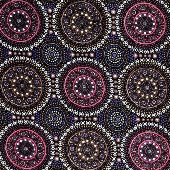 Preview: PURPLE BUSH BERRY Aborigines Stoff aus Australien